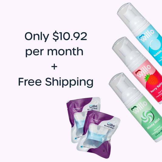 Willa product packaging with promotional text on a white background