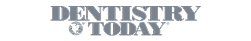 Transparent PNG version of the Dentistry Today clinical publication logo, utilized as an industry press mention badge to build professional medical trust and product authority.