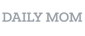 Daily Mom brand logo on a white rectangular block background.