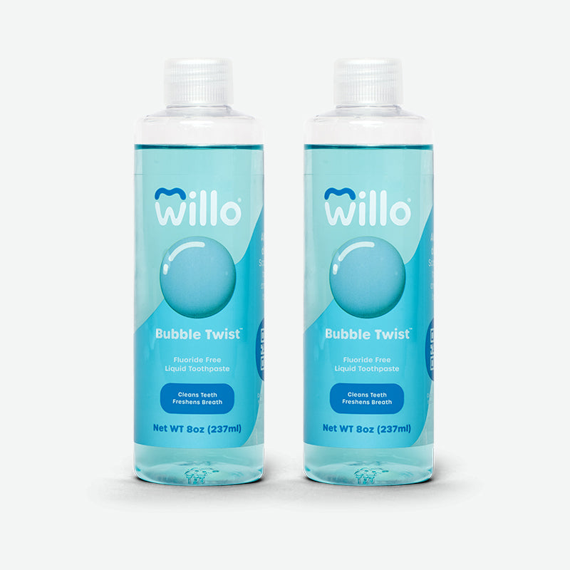 2 pack of Willo kids Fluoride Free toothpaste in Bubblegum