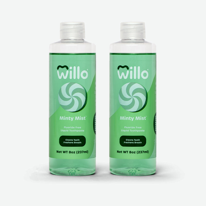 2 pack of Willo kids Fluoride Free toothpaste in Strawberry Mint