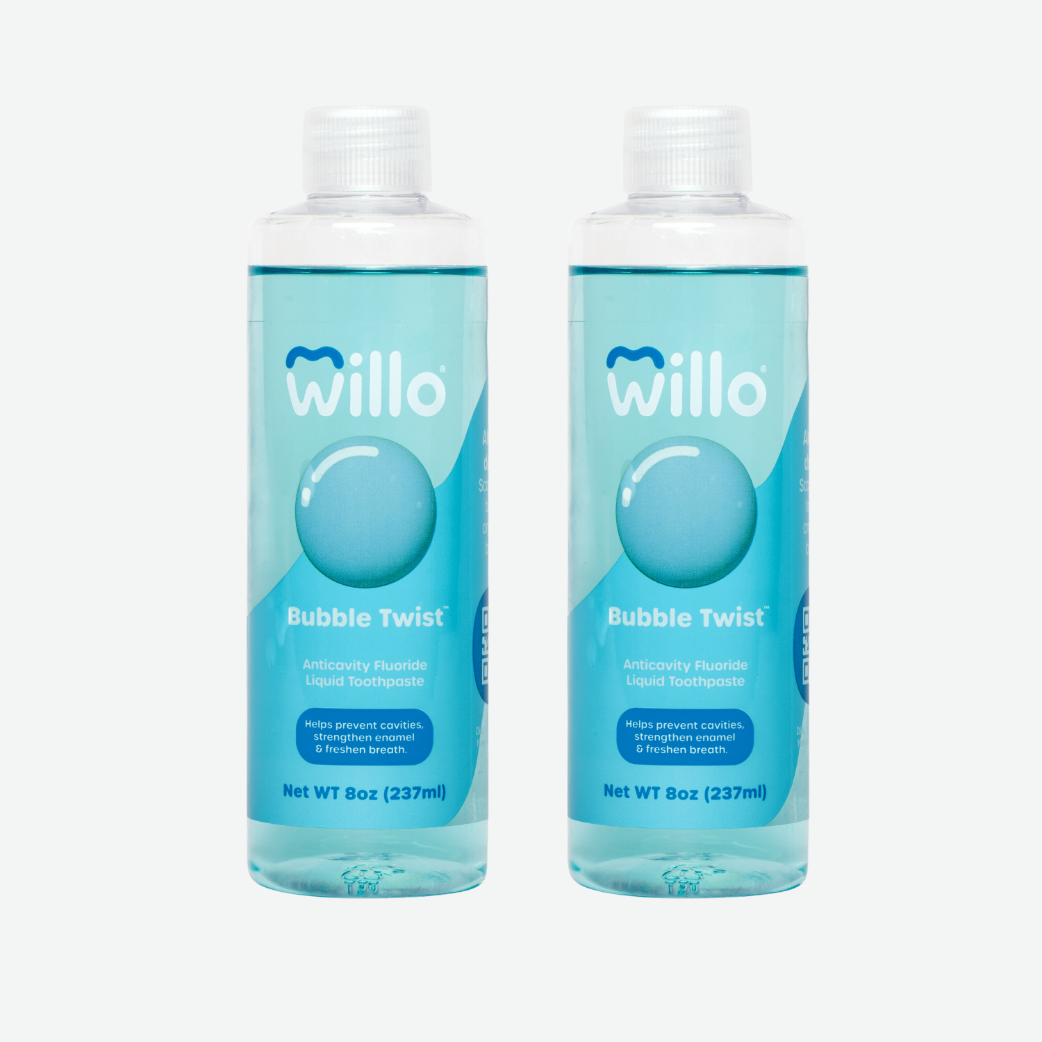 2 pack of Willo kids toothpaste in Bubblegum