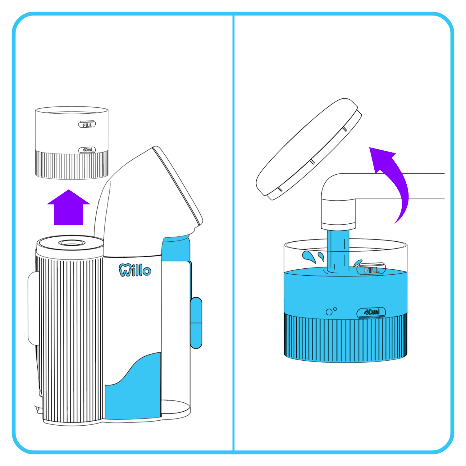 how to remove water tank and fill with water from faucet