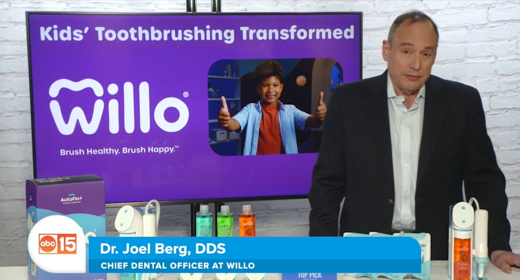 Dr Joel Berg explaining Willo on ABC 15