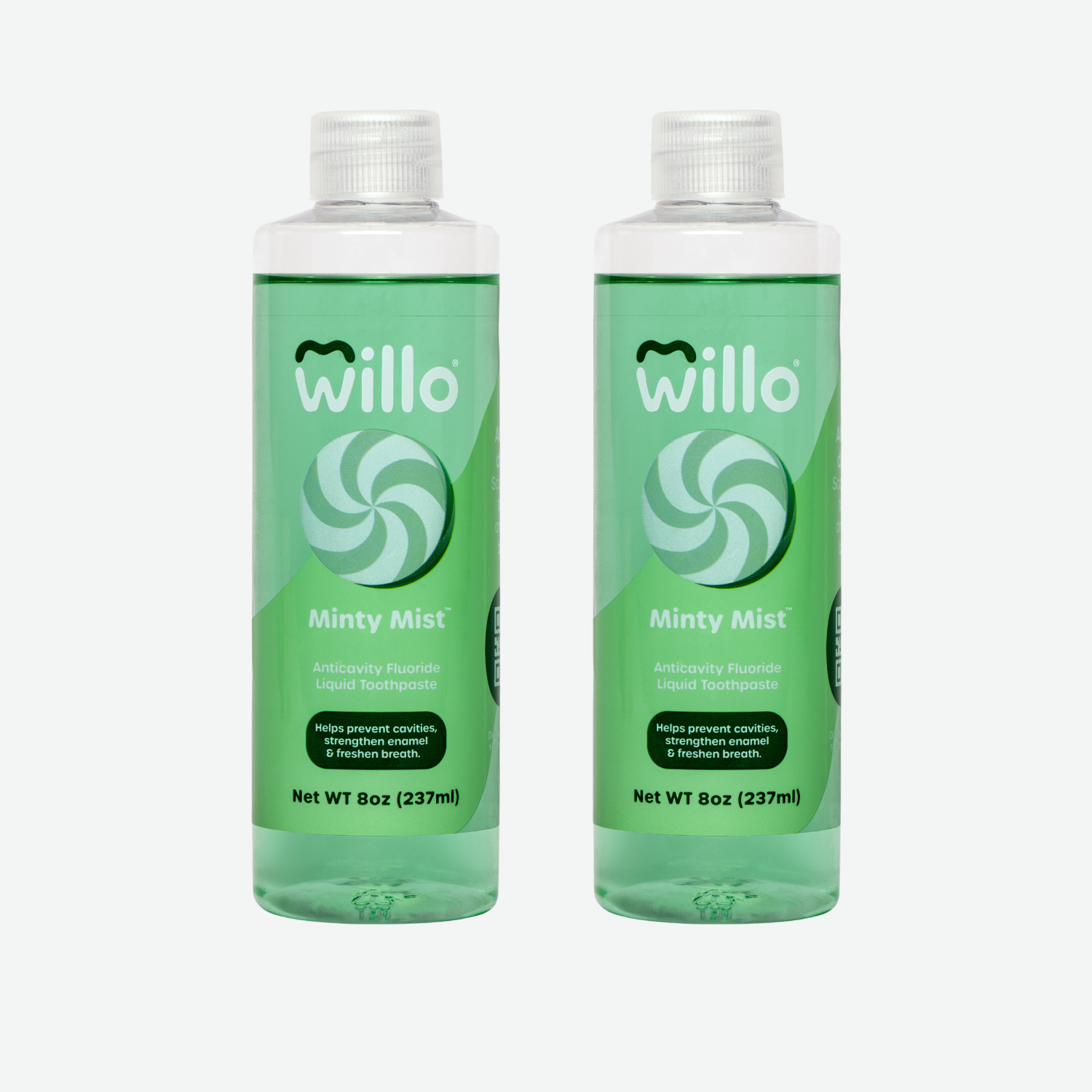 2 pack of Willo kids toothpaste in Mint