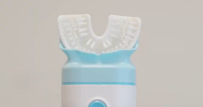 An inside look at how the Willo automatic toothbrush works, demonstrating the patented technology that pumps water and liquid toothpaste directly into the OptiClean brush head to automate the dentist-recommended back-and-forth brushing motion.