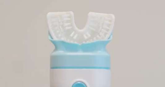 An inside look at how the Willo automatic toothbrush works, demonstrating the patented technology that pumps water and liquid toothpaste directly into the OptiClean brush head to automate the dentist-recommended back-and-forth brushing motion.