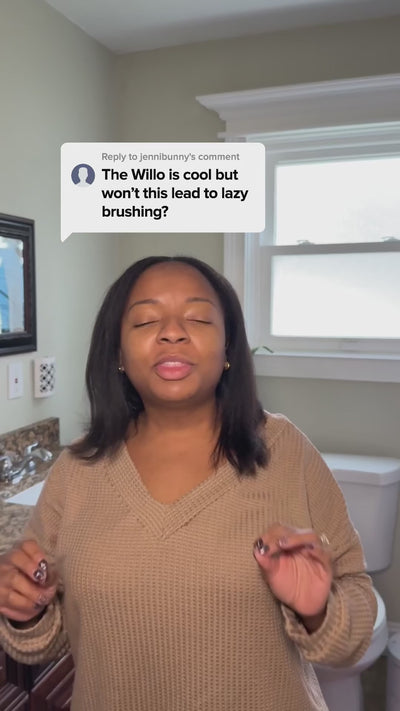 Mom talking about how Willo helps kids who are inherently lazy brush their teeth better